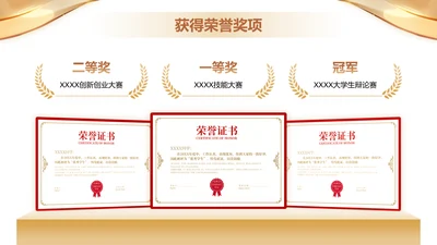 荣誉奖项-大学生职业生涯规划书