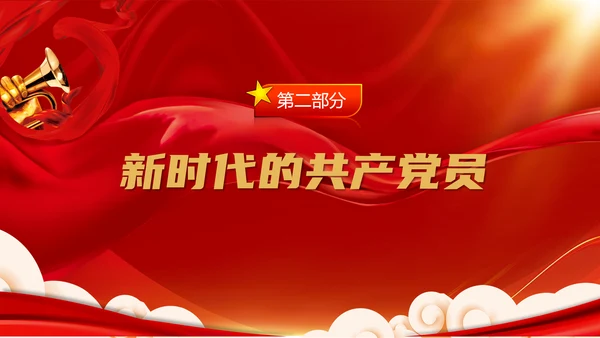 做新时代合格党员迎接党代表大会党课PPT模板