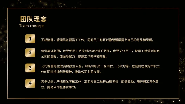 黑金商务企业团队成员介绍PPT模板