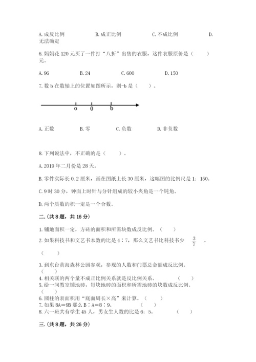 河南省平顶山市六年级下册数学期末考试试卷附答案（培优b卷）.docx