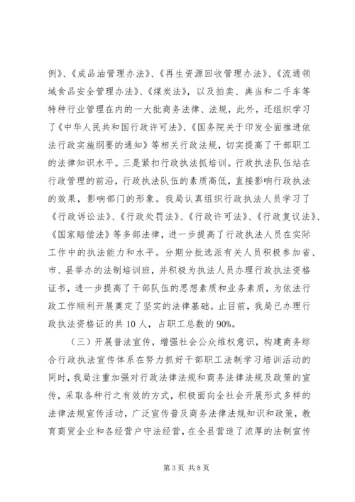 商务局依法行政工作汇报 (3).docx