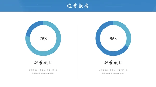 蓝色商务风经营数据分析报告
