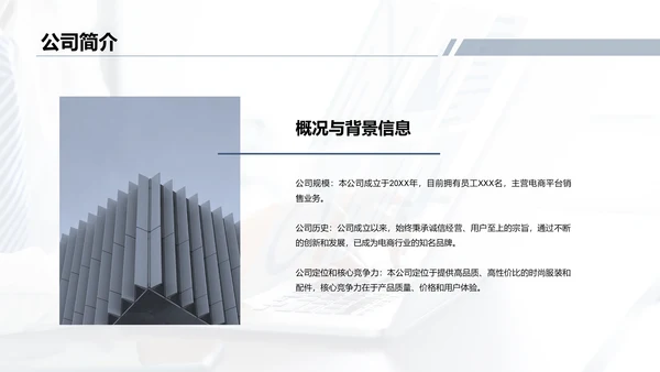 蓝色电商平台营销分析报告PPT模板