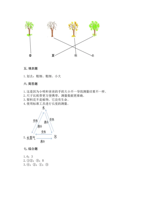 教科版一年级上册科学期末测试卷附答案【精练】.docx