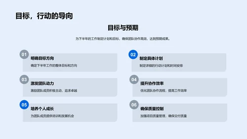 团队半年工作回顾PPT模板
