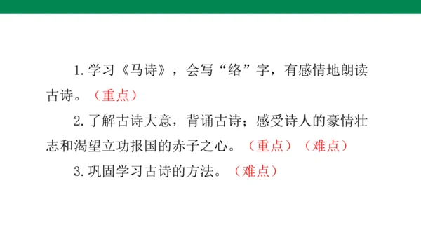 10古诗三首 《马诗》说课课件