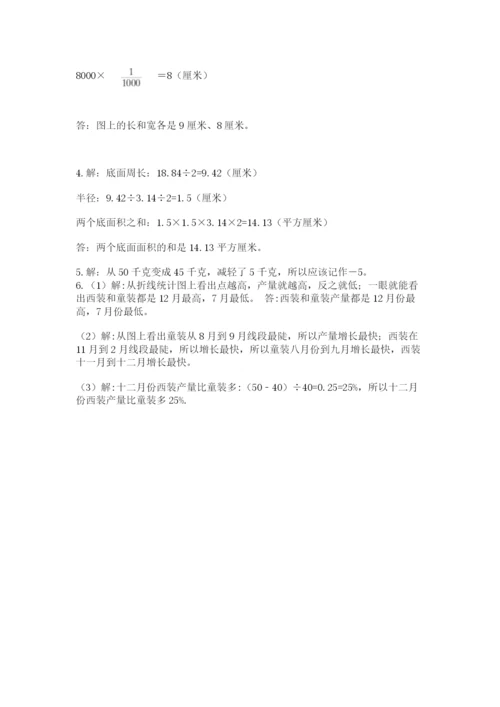 北师大版小学六年级下册数学期末检测试题完美版.docx