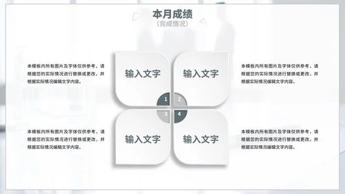简约实景月度工作总结汇报PPT模板