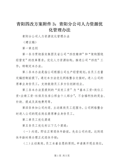 青阳四改方案附件3：青阳分公司人力资源优化管理办法.docx