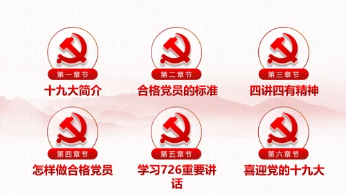党委党政做合格党员喜迎十九大PPT模板