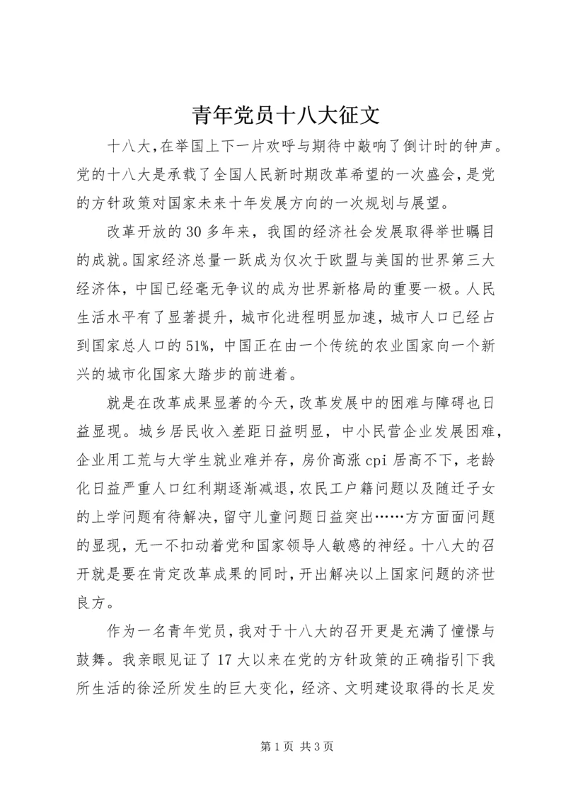 青年党员十八大征文.docx