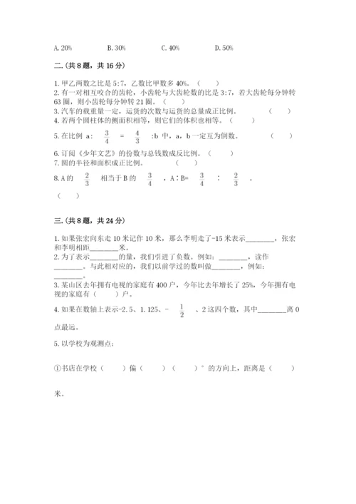 小学毕业班数学检测卷含答案【突破训练】.docx