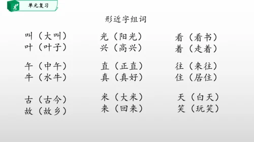 部编一年级语文下册第四单元知识清单