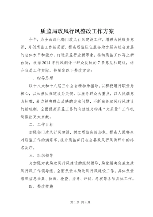 质监局政风行风整改工作方案.docx