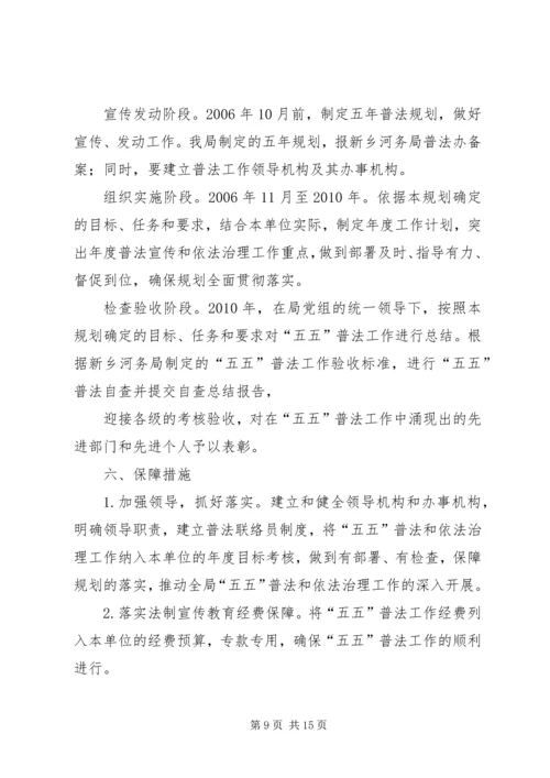 法制宣传教育和依法治理工作第五个五年规划 (2).docx