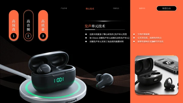 橙黑高级感产品介绍模板