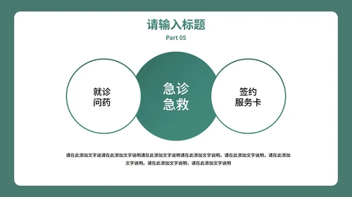 墨绿实景扁平医学医疗工作总结PPT模板