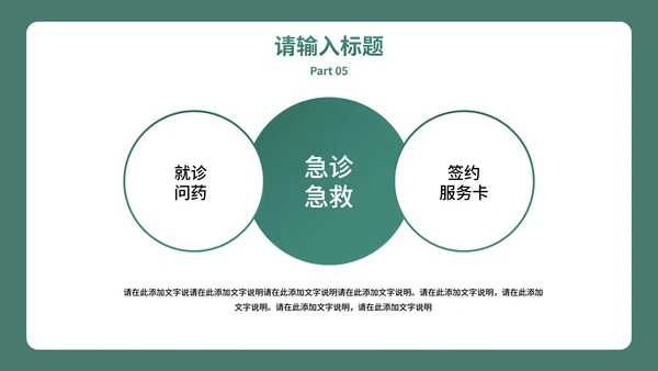 墨绿实景扁平医学医疗工作总结PPT模板