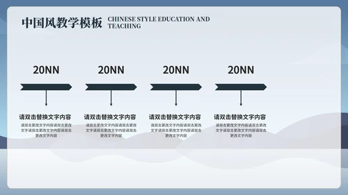 蓝色简约风教育教学PPT模板