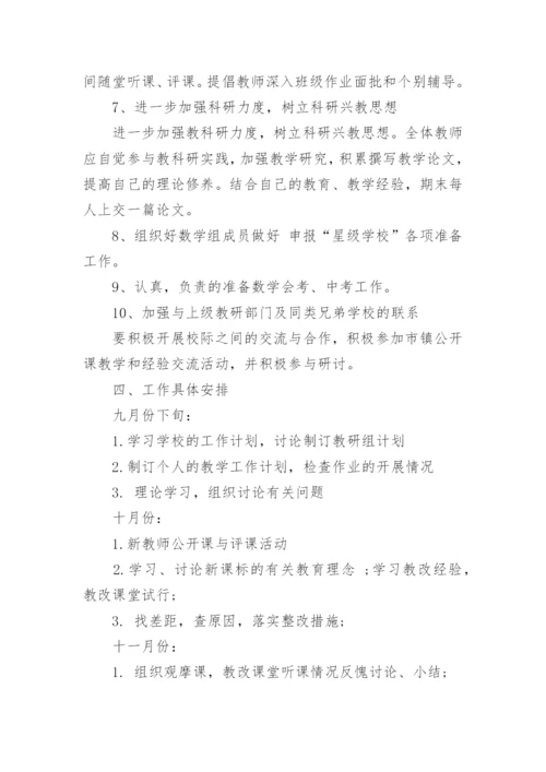 初中数学个人教研计划.docx