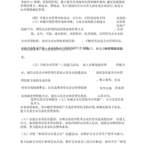 企业管理年活动实施计划方案