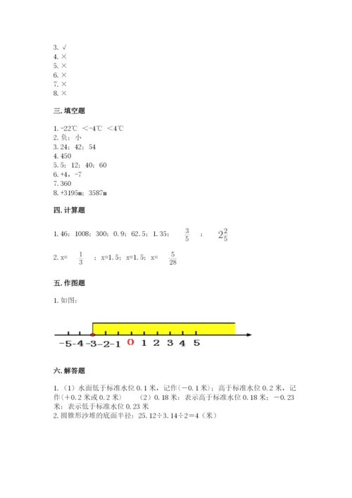 沪教版小学数学六年级下册期末检测试题精品【能力提升】.docx