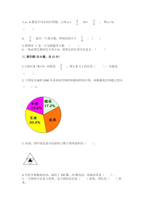 小学六年级数学上册期末考试卷含答案【名师推荐】.docx