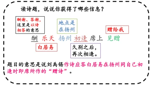 14 诗词三首《酬乐天扬州初逢席上见赠》课件