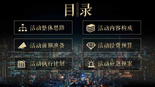 高端商务风活动策划执行方案通用PPT模板