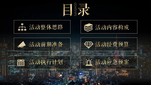 高端商务风活动策划执行方案通用PPT模板