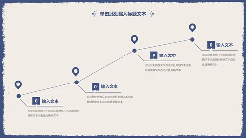 古典雅致蓝花女性述职报告通用PPT模板