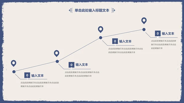 古典雅致蓝花女性述职报告通用PPT模板