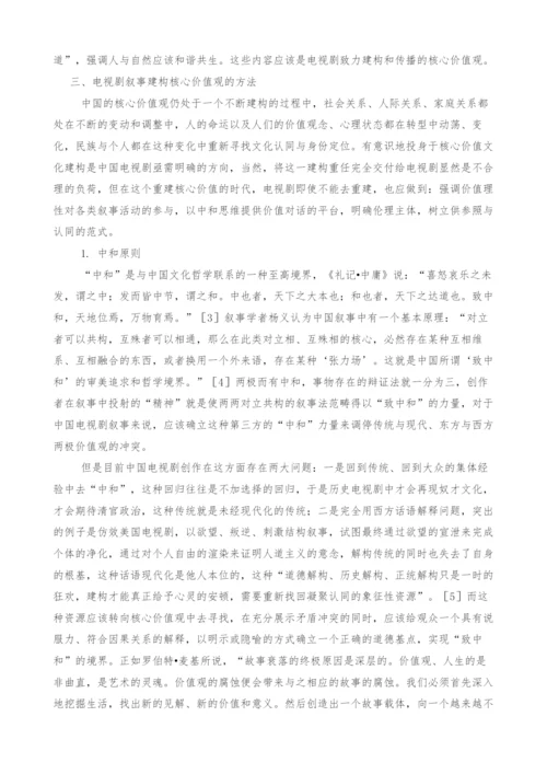 试论电视剧创作与当代中国核心价值观的构建.docx