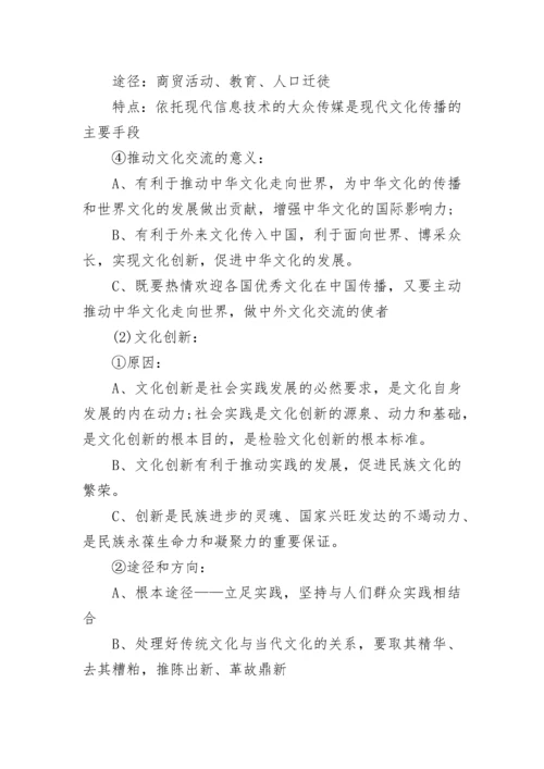 高三政治必背知识点.docx