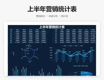 上半年营销统计表