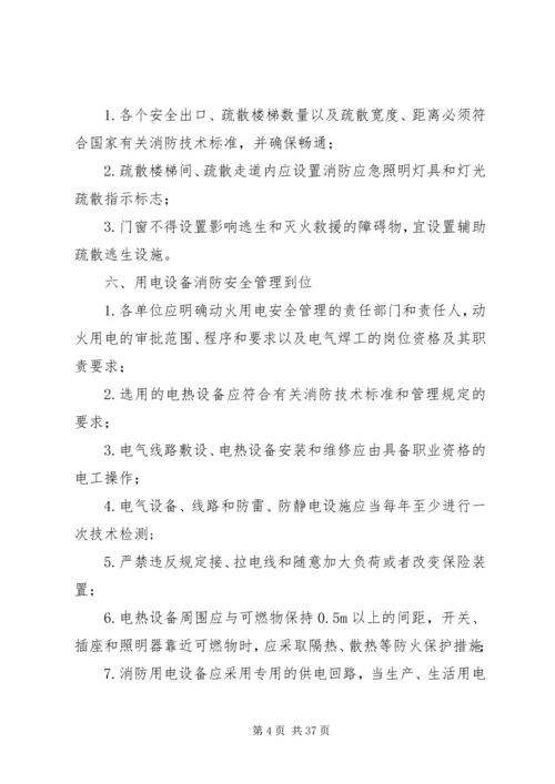 人员密集场所消防安全星级单位等级评定打分标准.docx