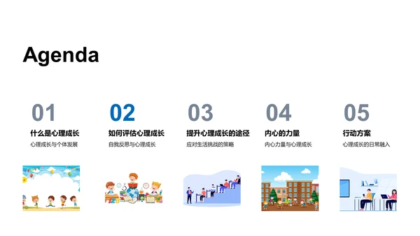 心理成长课程PPT模板