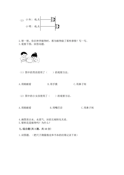 教科版科学一年级上册期末测试卷（必刷）.docx