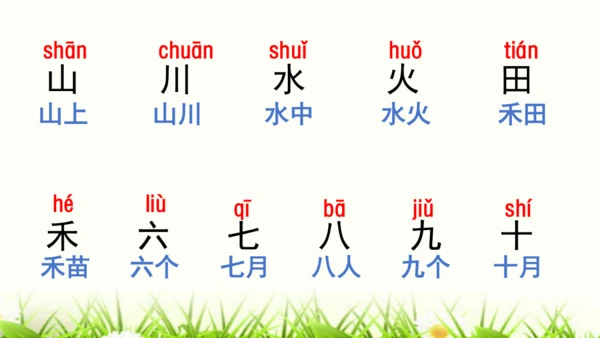 【新教材】部编版一年级语文上册第一单元复习 课件