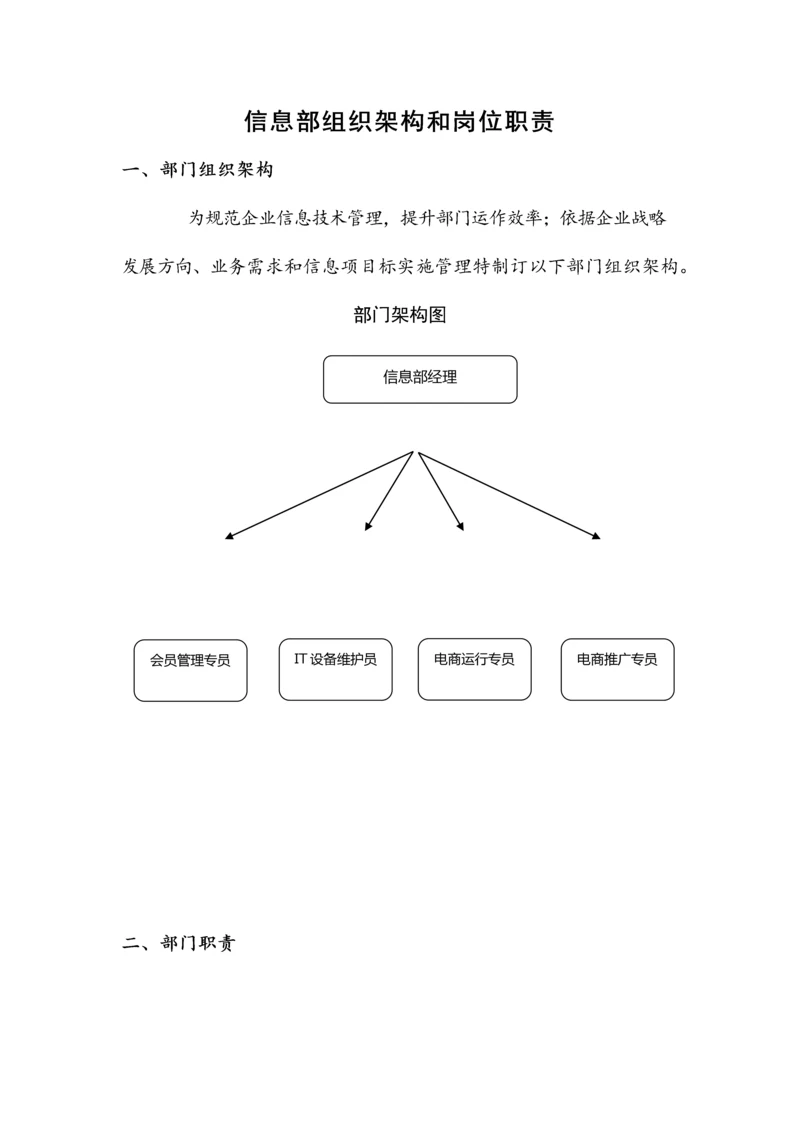 信息部组织架构与岗位基础职责.docx