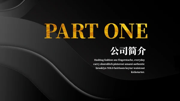 黑金质感商务计划书通用PPT模板