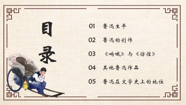 鲁迅PPT模板