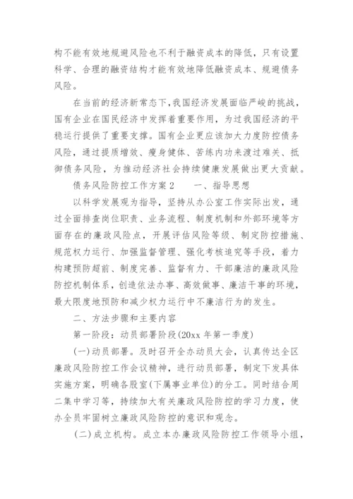 债务风险防控工作方案.docx