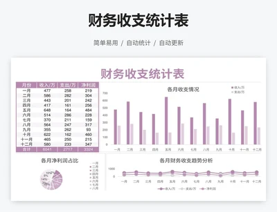 财务收支统计表