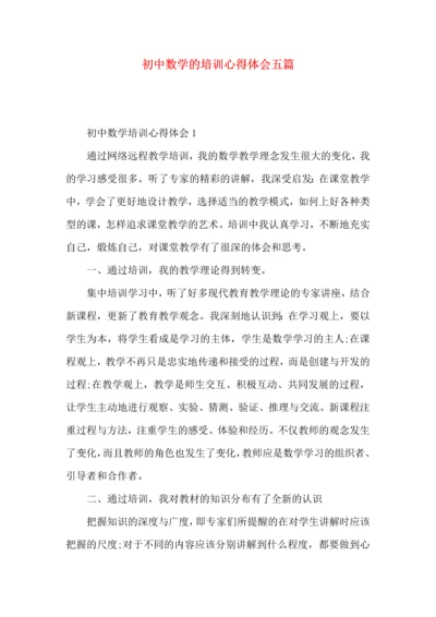 初中数学的培训心得体会五篇.docx