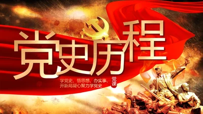 中国共产党的光辉历程党史党课PPT动态模板