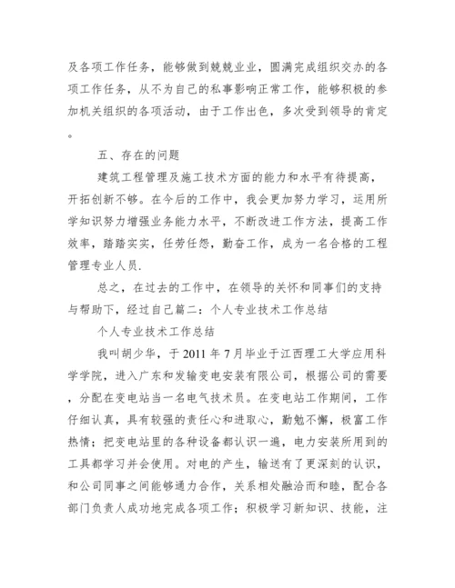 水利水电助理工程师个人专业技术总结.docx