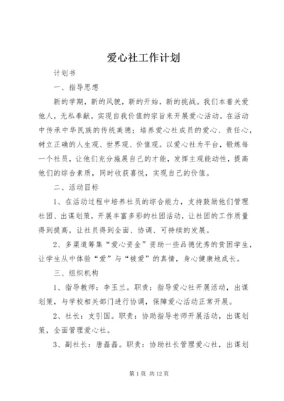 爱心社工作计划.docx