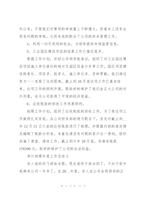 审计助理年度工作总结5篇.docx