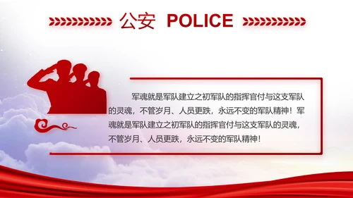 红色大气公安警察年终工作总结PPT